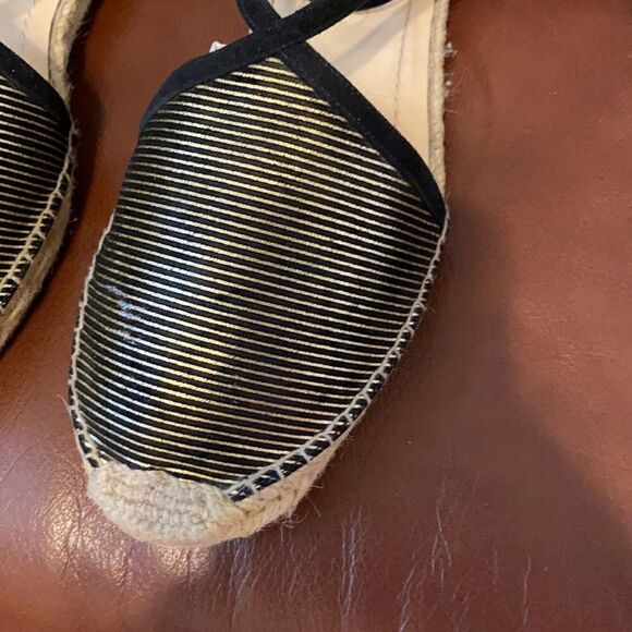 Jimmy Choo Donna Striped Metallic Espadrille 9.5 - Picture 5 of 16